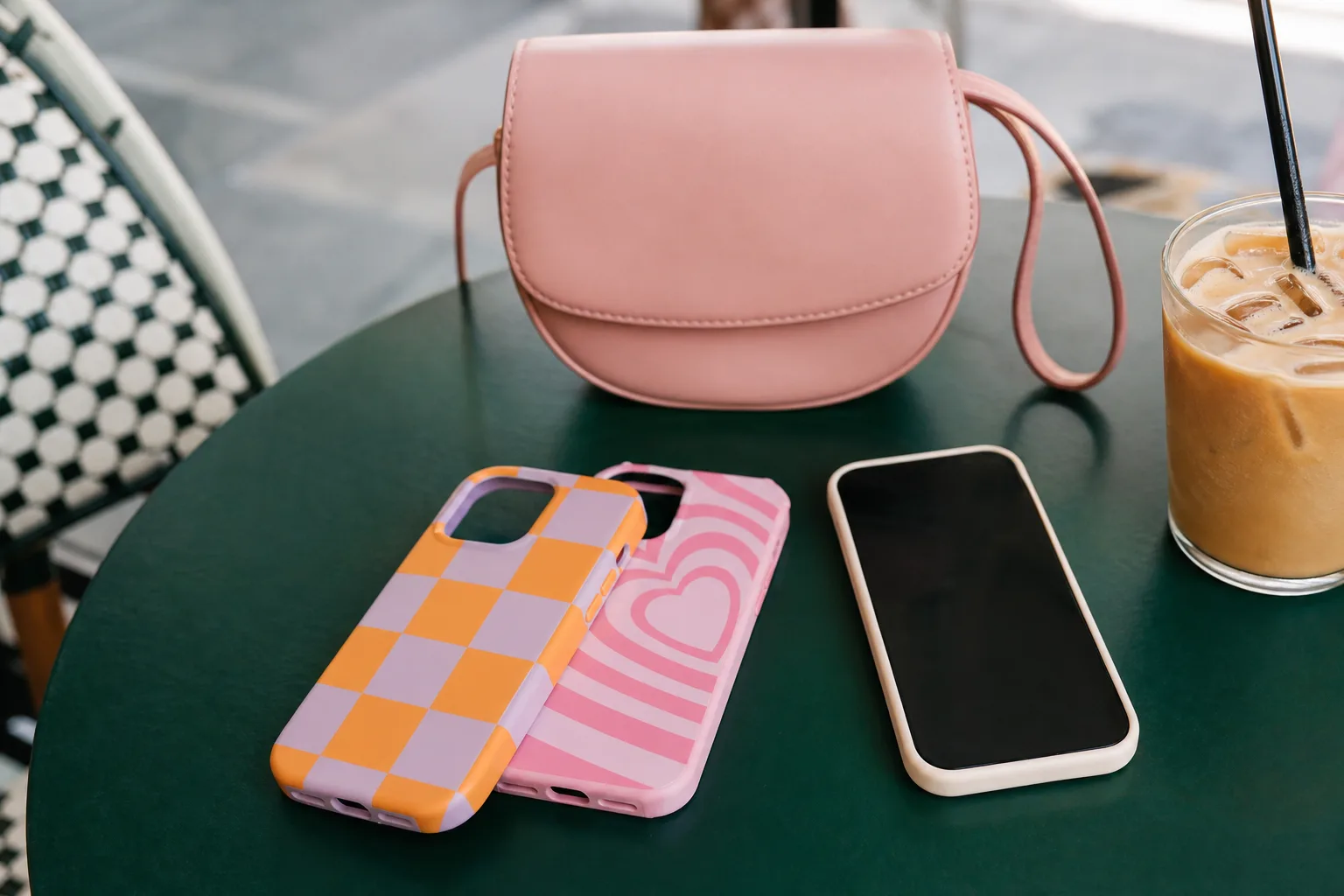 Lifestyle scene illustrating clear cases without the cheap, slippery feel